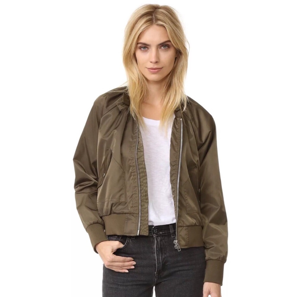 Free People Midnight Bomber - Green, Size M